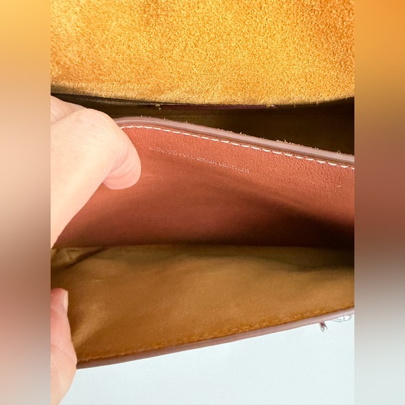 Coach Western Tabby Bag Silver/Burnished Amber Full Grain Leather Suede - Picture 7 of 10